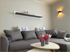 Wohnzimmer der Ferienwohnung Wohldkoppel Kiel